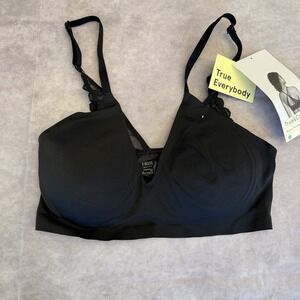 True & Co Black Boost Plunge Bra Wireless Size S NWT Comfort